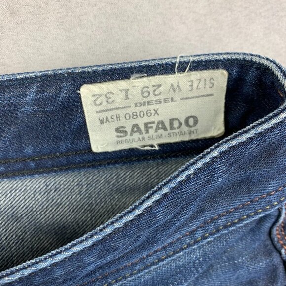 Diesel Mens Pants 29 Blue Distressed Jeans Safado Regular Slim Straight 29x30 - Picture 5 of 13